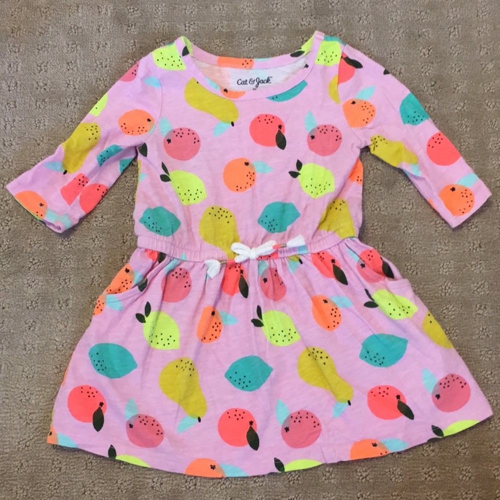 Cat & Jack Neon Fruit Dress - 2T